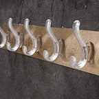 6-in-1 Gold Self Adhesive Wall Hooks | Heavy Duty No Drill Rack