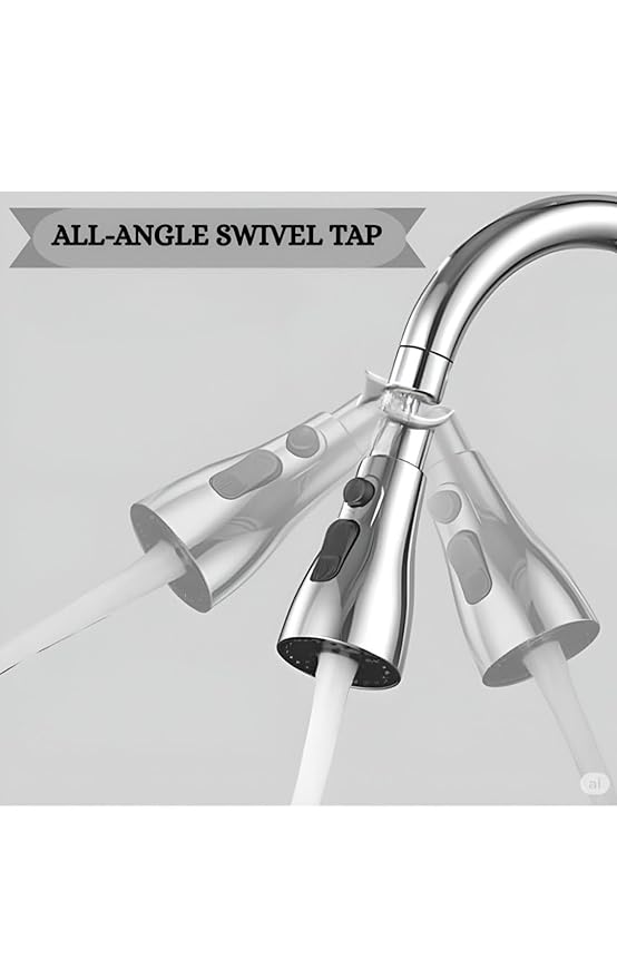 360° Flexible Faucet Extender with 3 Spray Modes for Kitchen Sink