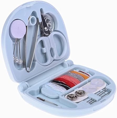 Mini Travel Sewing Kit with Needles, Threads, Scissors & Tools