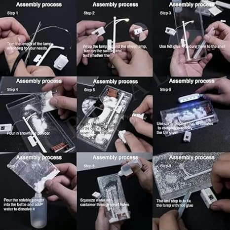 Snow Scene Night Light Street Lamp Decorative Table Light