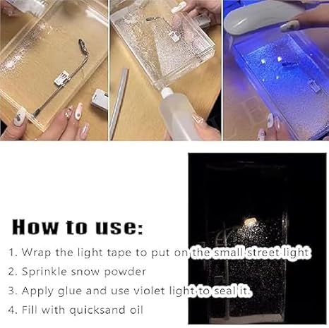 Snow Scene Night Light Street Lamp Decorative Table Light