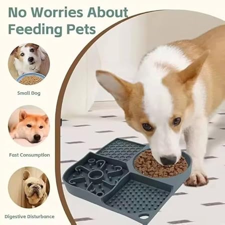 Pet Licking Mat Slow Feeder for Dogs & Cats | Anxiety Relief Silicone Mat