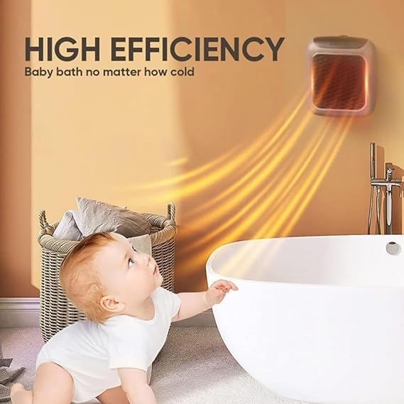 Wall-Mounted 800W Electric Convector Heater — Silent Infrared Fan