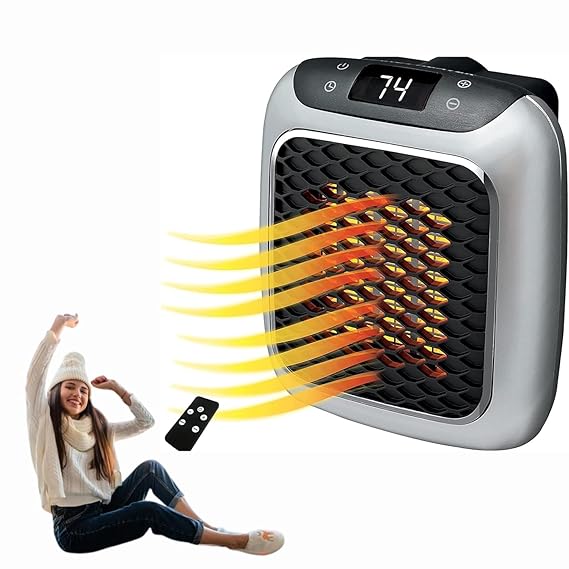 Wall-Mounted 800W Electric Convector Heater — Silent Infrared Fan