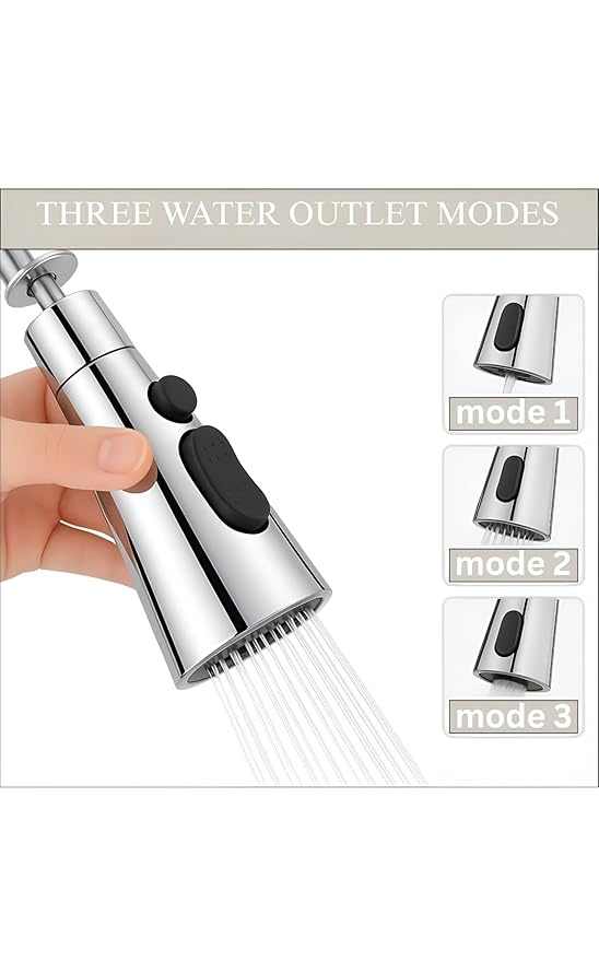 360° Flexible Faucet Extender with 3 Spray Modes for Kitchen Sink