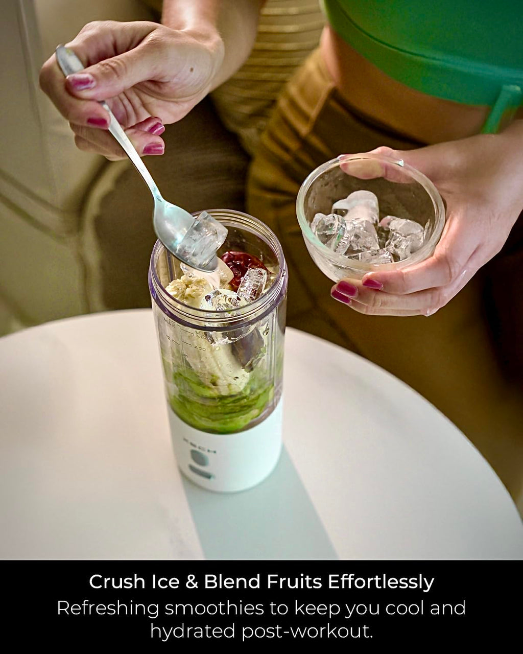 Portable USB Rechargeable Blender 500ml – 6-Blade Ice Crusher