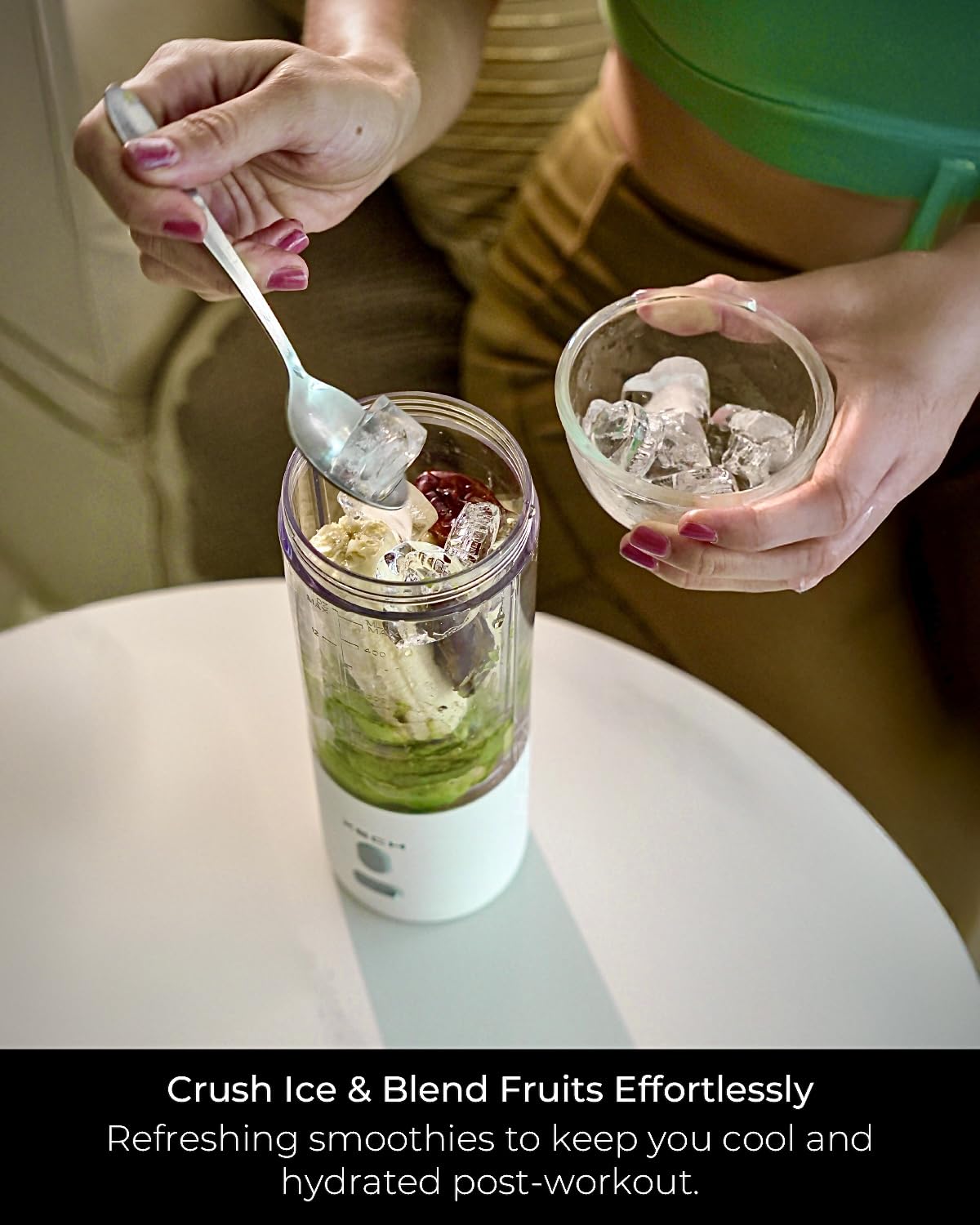 Portable USB Rechargeable Blender 500ml – 6-Blade Ice Crusher