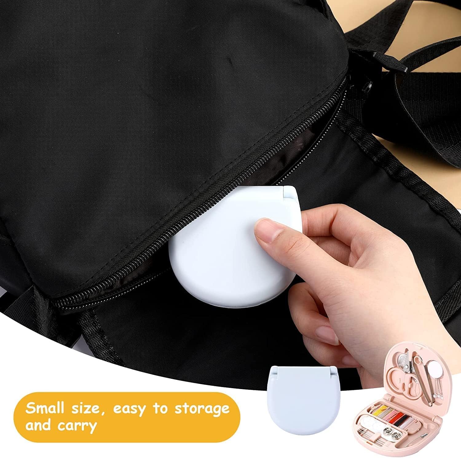 Mini Travel Sewing Kit with Needles, Threads, Scissors & Tools