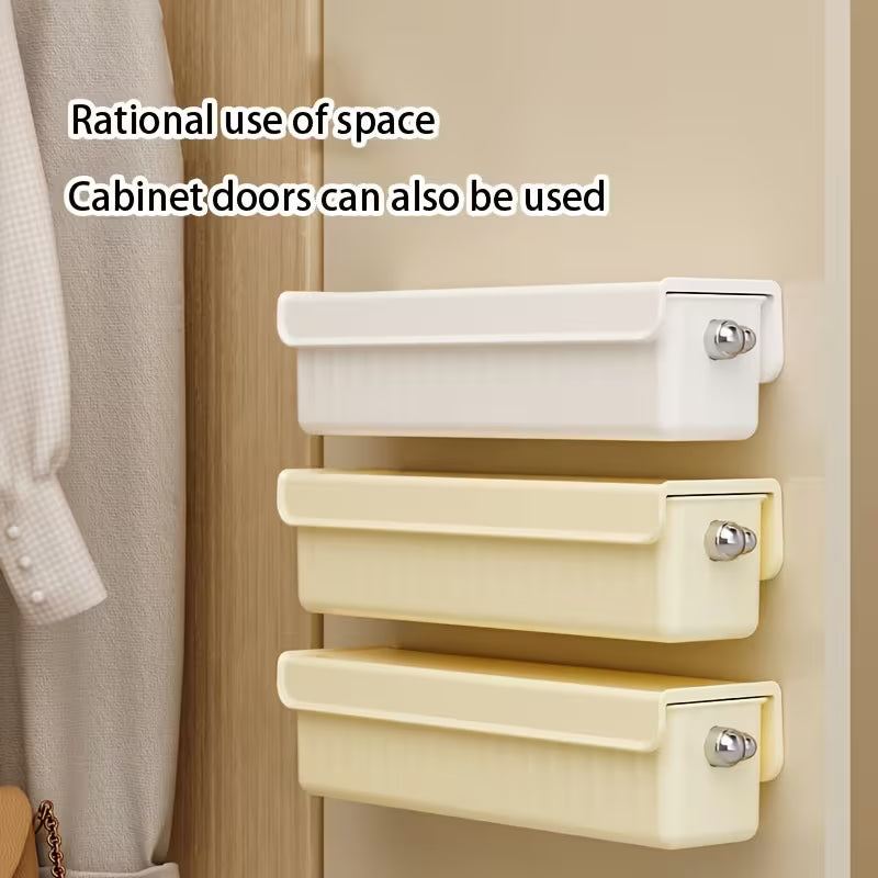 HomeCloud Wall Mount Drawer Socks Organizer – 6 Cell Storage Box