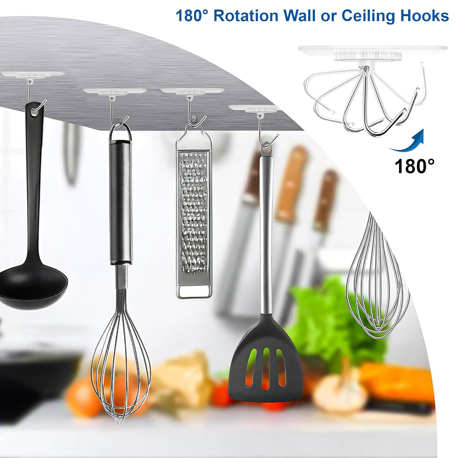 Eightiz Flower Hooks 1 Pcs Heavy Duty Transparent Adhesive Hooks