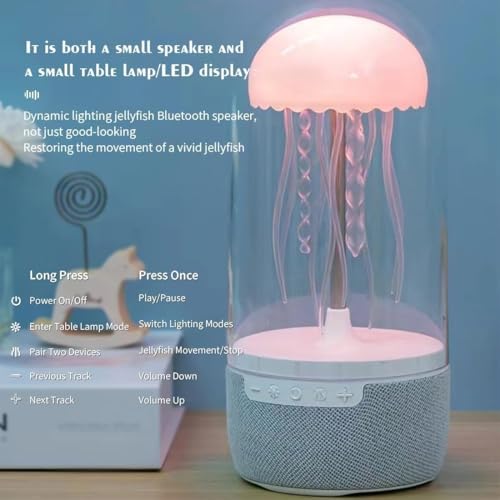 Jellyfish Bluetooth Speaker LED Night Light Mood Lamp