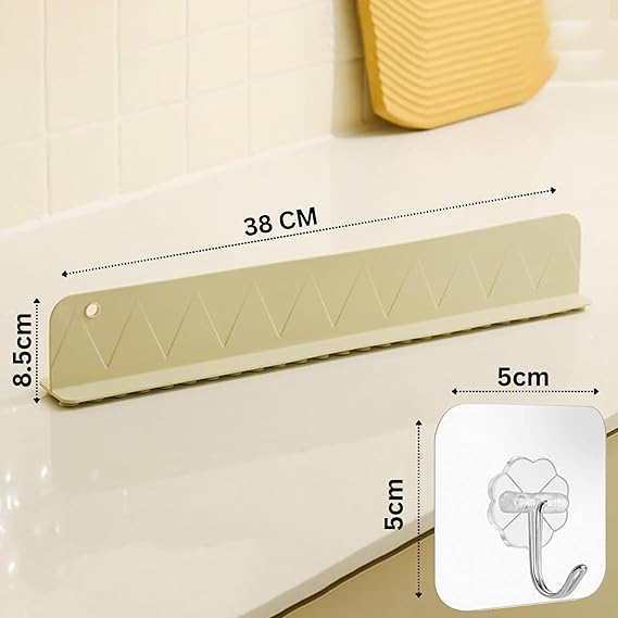 Medium Sink Anti-Splash Silicone Baffle with Suction Cup