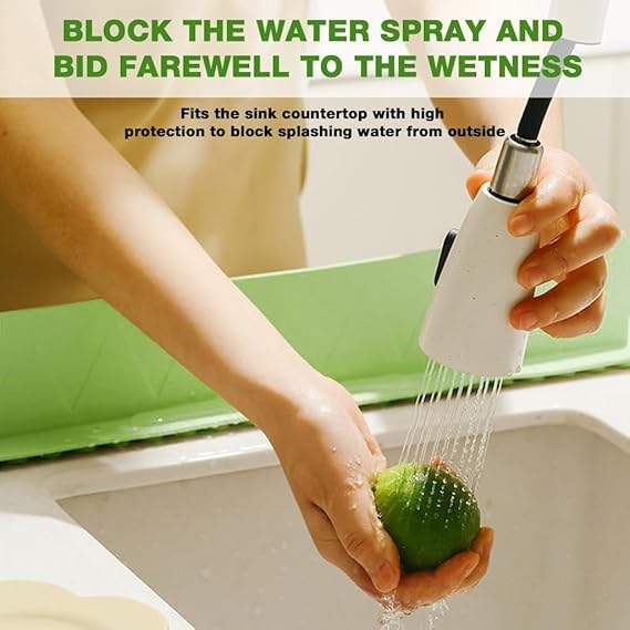 Medium Sink Anti-Splash Silicone Baffle with Suction Cup