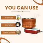 Sheesham Wood Electric Kapoor Dani & Aroma Oil Diffuser Burner
